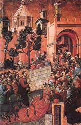 Duccio: Bevonulás Jeruzsálembe